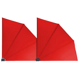 Grasekamp Doppelpack Balkonfächer Rot Polyester-mischgewebe B/l: Ca. 140x140 Cm
