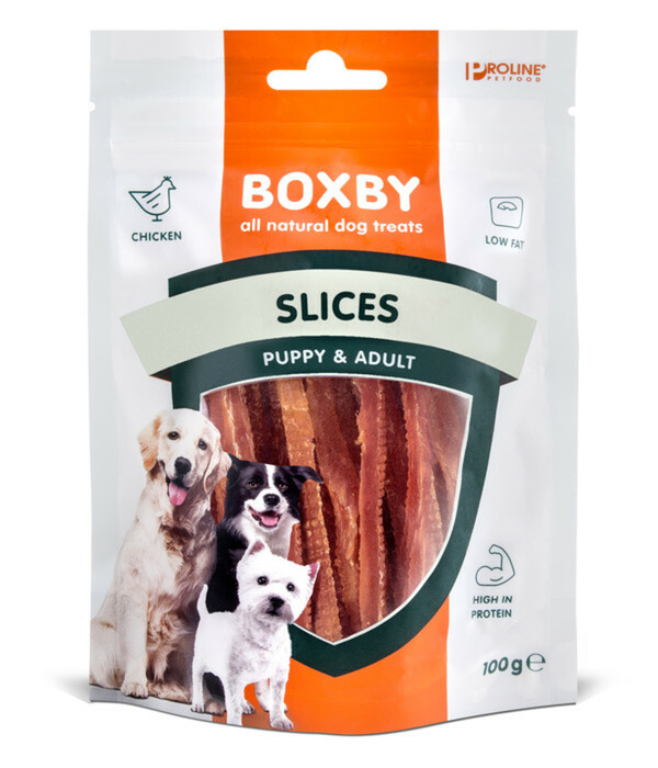 Bild 1 von Boxby Slices Chicken, Hundesnack, 100 g