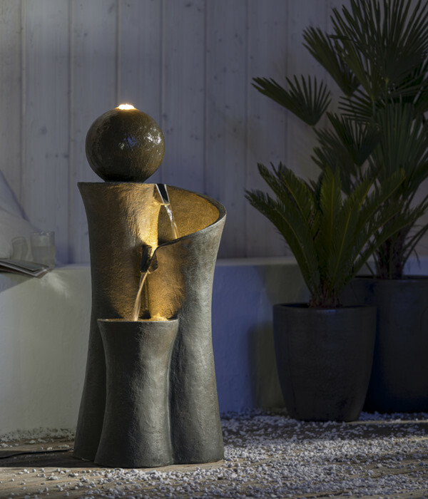 Dehner PolyresinGartenbrunnen Acapulco, ca. B45/H100/T42,5 cm im