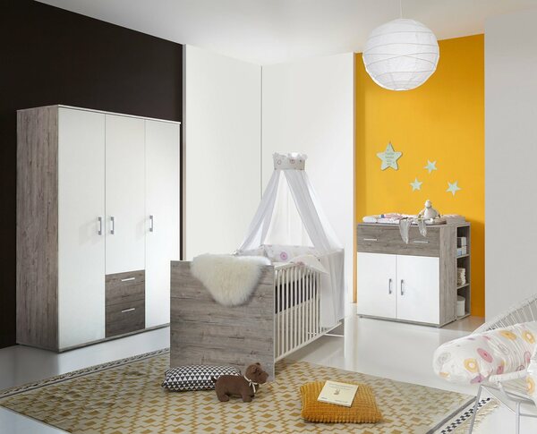 Bild 1 von arthur berndt Babyzimmer-Komplettset »Franzi«, (Set, 4-St), Made in Germany  mit Kinderbett, Regal, Schrank und Wickelkommode