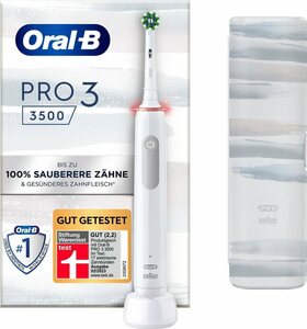 Oral B Elektrische Zahnbürste 3 3500, Aufsteckbürsten: 1 St., 3 Putzmodi