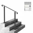 Bild 1 von VEVOR Treppengeländer 100x13,5x97 cm Handlauf Geländer Höhe(bis zu 32 cm) & Winkel(0-52,8°) einstellbar Eingangsgeländer Eisenhandlauf Ideal für 1 bis 3 stufige Treppen mit Installationskit Sch