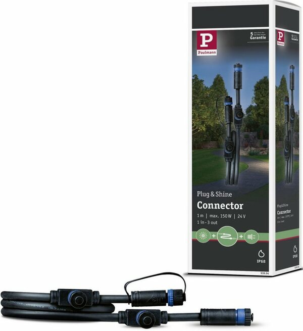Bild 1 von Paulmann »Outdoor Plug&Shine 1m IP68« Lampen-Verbindungskabel, (100 cm), 1 in - 3 out