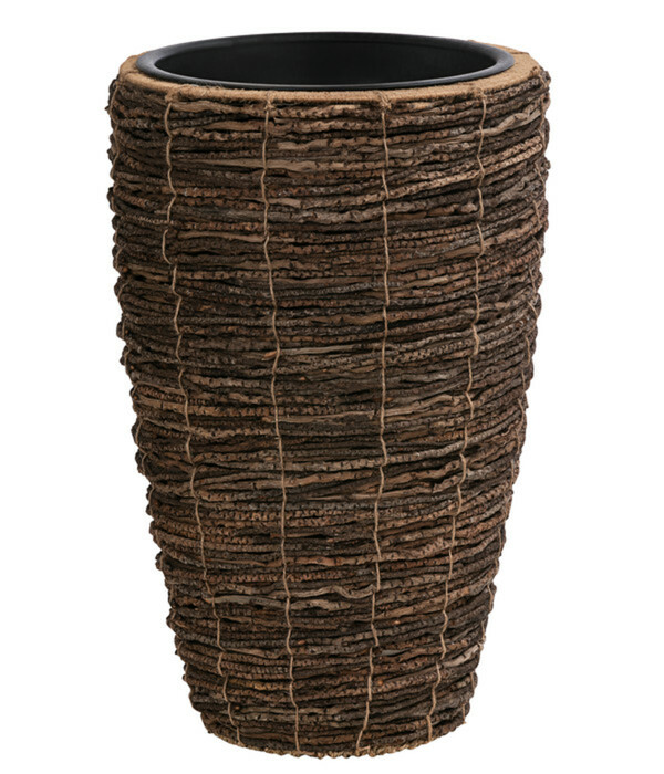Bild 1 von Dehner Holz-Vase Akira, rund, braun, ca. Ø34/H55 cm