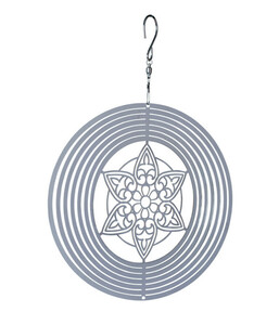 NATURE'S MELODY Windspiel Cosmo Mandala, Ø 20 x 29,3 cm, silber