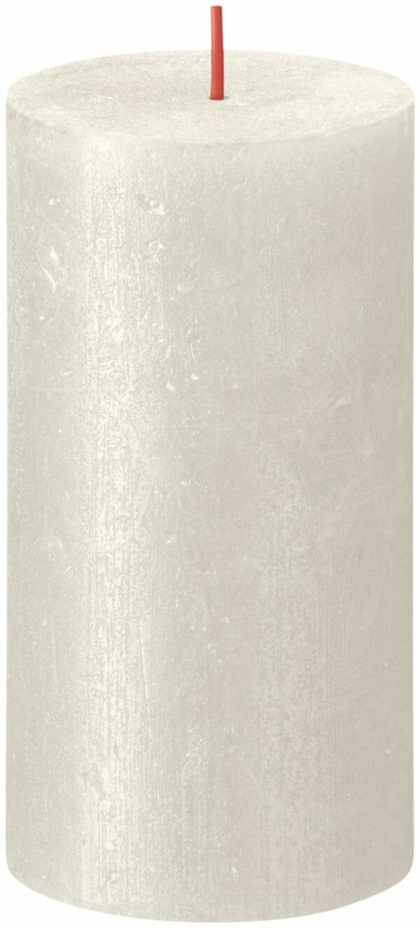 Bild 1 von Bolsius Stumpenkerze Rustik Shimmer Elfenbein 13 cm