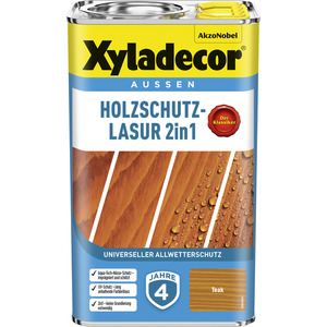 Xyladecor Holzschutzlasur 2in1 teakfarben 2,5 l