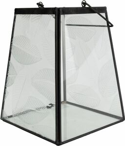 TrendLine Laterne aus Glas/Metall 17x17x23,5 cm