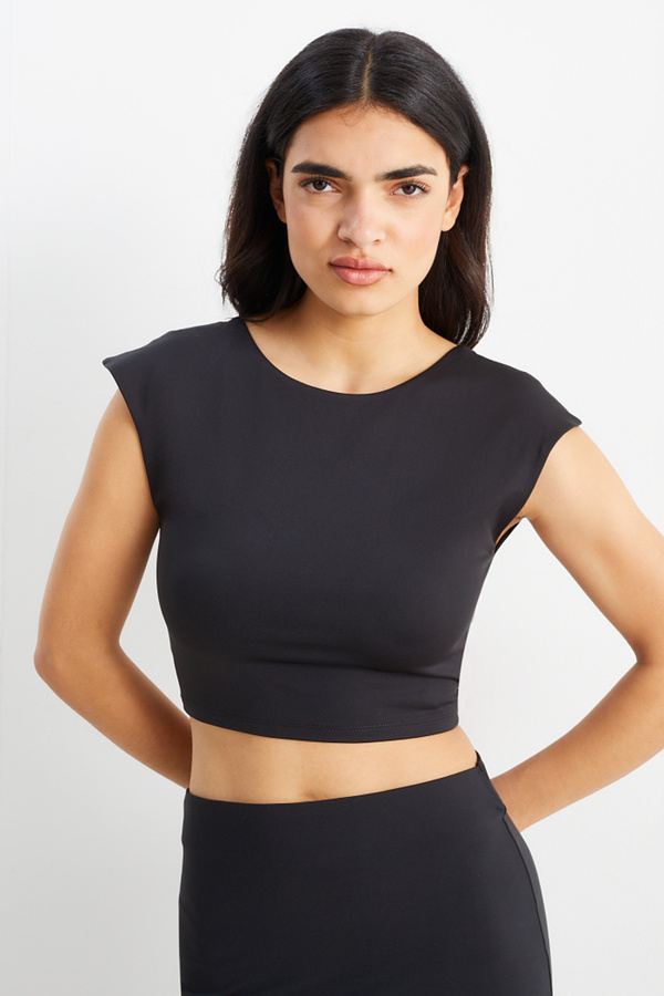 Bild 1 von C&A CLOCKHOUSE-Crop Top, Schwarz, Größe: M