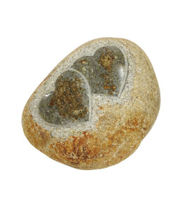 Dehner Stein mit zwei Herzen, klein, 18 x 15 x 10 cm