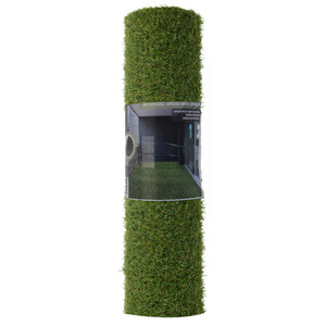 Kunstrasenteppich 100 x 200 cm aus Polypropylen in Grün mit genoppten Untergrund