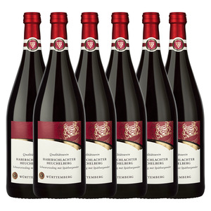Haberschlachter Heuchelberg Schwarzriesling mit Spätburgunder Qualitätswein lieblich 6er Karton