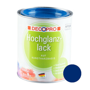 DecoPro Hochglanzlack 750 ml enzianblau