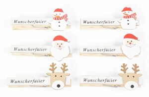 Riffelmacher Geschenkklammer Wunscherfüller aus Holz 7,2 x 1x 1,3 cm