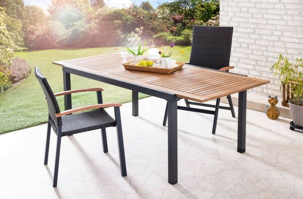 Bild 1 von Solax-Sunshine Alu-Gartentisch verlängerbar "Genua" Braun SE