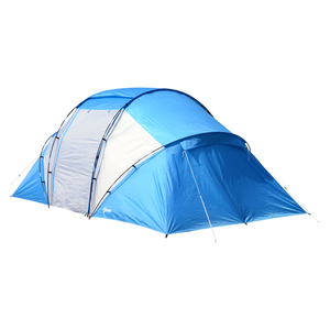 Outsunny Campingzelt mit 2 Schlafkabinen 4-6 Personen Blau L460 x B230 x H195cm