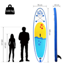 Bild 3 von HOMCOM Aufblasbares Surfbrett Surfboard Stand Up Board mit Paddel Rutschfest Inkl. Ausrüstung Weiß 3