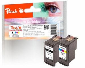 Peach Spar Pack Druckköpfe kompatibel zu Canon PG-540XL, CL-541XL