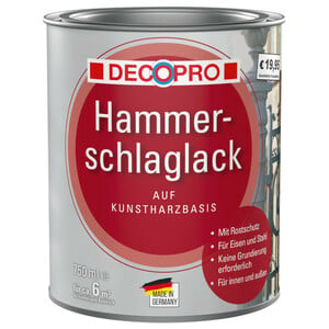 DecoPro Hammerschlaglack schwarz für innen und außen