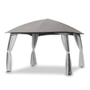 Bild 2 von LECO Pavillon Milena mit Vorhang, ca. L B 330 x H 268 cm Anthrazit, Lichtgrau