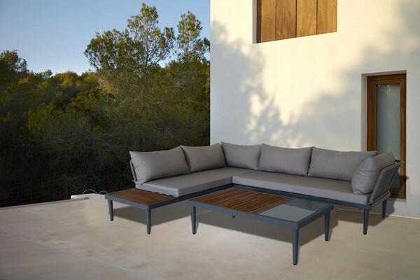 Bild 2 von HC Garten & Freizeit 11tlg. Ecklounge mit Tisch aus FSC-zertifiziertem Akazienholz