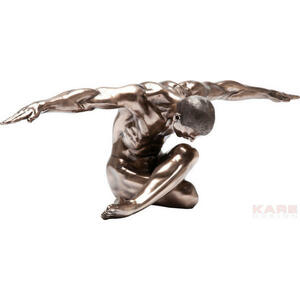 Kare-Design Skulptur , Nude MAN Bow , Bronzefarben , Metall, Kunststoff , 137x40x47 cm , 001838054101
