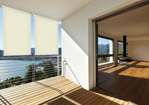 Sonnenschutz Außen-/Balkonrollo 140x230 cm in Creme