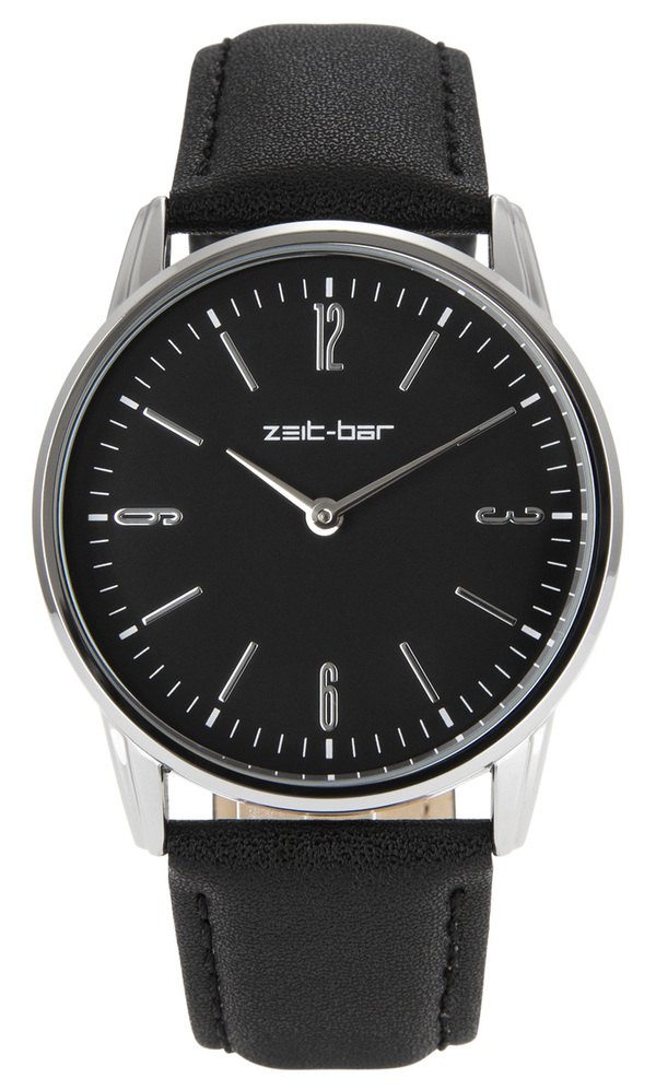 Bild 3 von Zeit-Bar Funk-Armbanduhr, Alu-Gehäuse, Leder-Uhrband