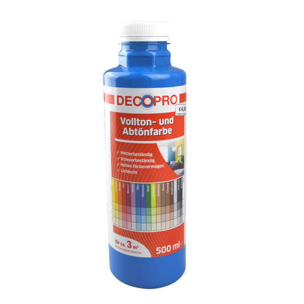 Bild 1 von DecoPro Vollton und Abtönfarbe 500 ml ultramarin innen und außen