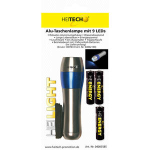 Heitech LED-Alu-Taschenlampe silber