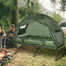 Bild 3 von Outsunny Feldbett 4 in 1 Camping Set mit Zelt Schlafsack Matratze faltbar, Dunkelgrün