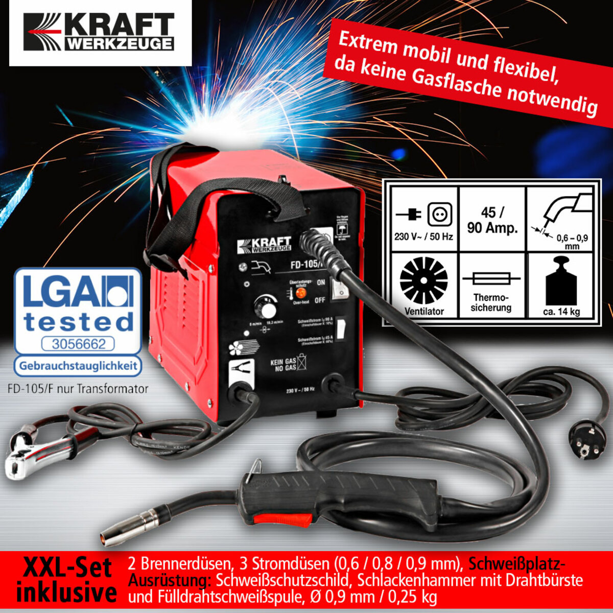 Bild 2 von Kraft Werkzeuge Fülldraht-Schweißgerät