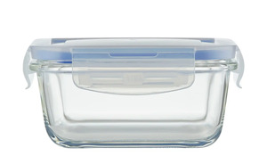 KHG Aufbewahrungsdose, 550 ml Deckel aus Polypropylen (BPA frei), Glas  Maße (cm): B: 13,8 H: 6,5 Küchenzubehör