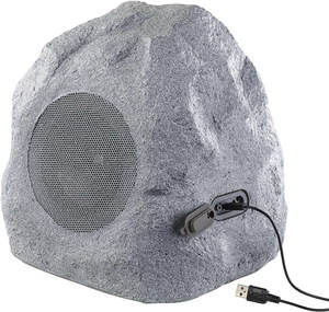 auvisio Gartenlautsprecher MSS-430.rock Garten- und Outdoor-Lautsprecher Stein-Design Bluetooth IPX4