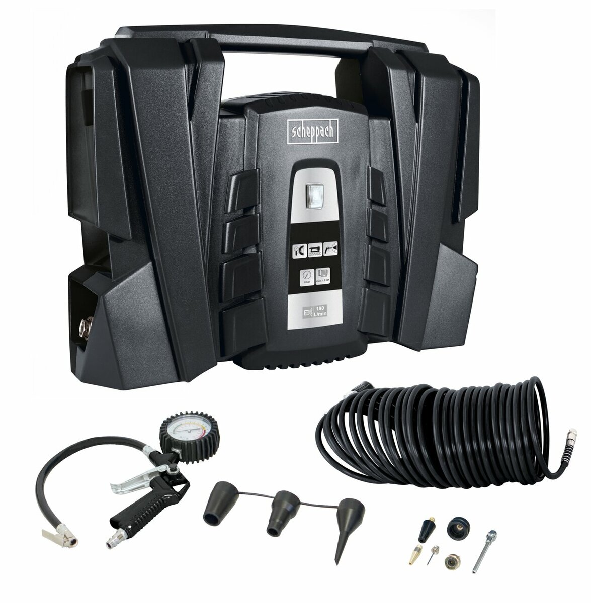 Bild 1 von Scheppach Mobiler Kompressor Air Force 4 Black Edition