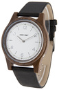 Bild 1 von Zeit-Bar Funk-Armbanduhr, Holz-Gehäuse, Leder-Uhrband