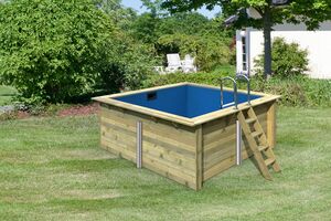 Karibu Outdoor Pool 276,5 x 309 cm Größe 1 Set inkl. Innenhülle, Skimmer & Filteranlage - Kesseldruc