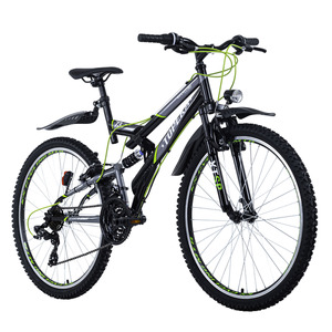 KS Cycling Mountainbike Fully ATB 26'' Topeka grau-grün RH 48 cm