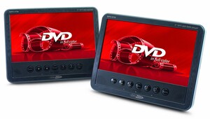 Caliber Tragbarer DVD-Player mit 7 Zoll Bildschirm, integrierter Batterie und extra Monitor