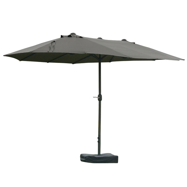 Bild 1 von Outsunny Sonnenschirm Gartenschirm Marktschirm Doppelsonnenschirm Terrassenschirm mit Schirmständer