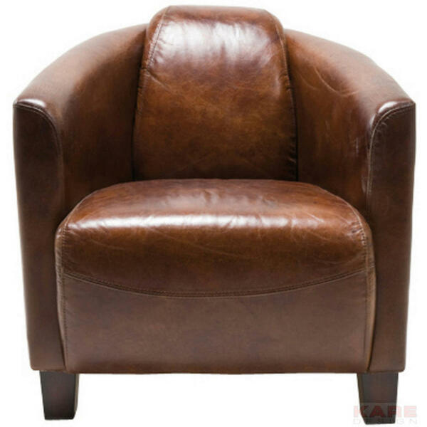 Bild 1 von Kare-Design SESSEL Echtleder Braun , Cigar Lounge Brown , Leder , Vintage , 70x72x83 cm , 001838051601