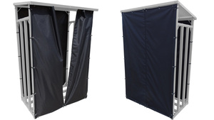Grasekamp Wetterschutz Set Front und Rückwand zu  Kaminholzunterstand XL 200x70x203cm  Polyester Sch
