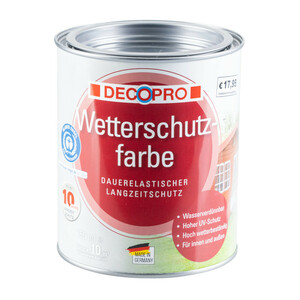 DecoPro Wetterschutzfarbe schwedenrot 750 ml Acryl seidenglänzend