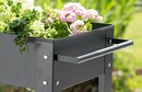 Bild 3 von Powertec Garden Metall-Hochbeet mit 2 PU Rädern - Anthrazit