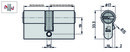 Bild 2 von BASI - Profil-Doppelzylinder - V55 30/40 mm - Gleichschließend Nr. 20 - Not- und Gefahrenfunktion