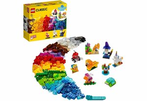 LEGO® Konstruktionsspielsteine »Kreativ-Bauset mit durchsichtigen Steinen (11013), LEGO® Classic«, (500 St), Made in Europe
