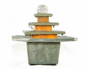 seliger Zimmerbrunnen »Mandala«, drehende Glaskugel, beleuchtet