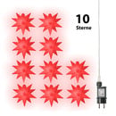 Bild 1 von AMARE LED 10er Sternenlichterkette rot Durchmesser der Sterne je 12 cm, Länge der Kette 6,75 m (zzgl