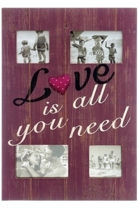 MyFlair Holz Fotorahmen "Love is all you need"
