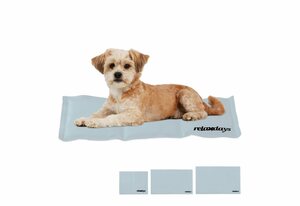 relaxdays Hundematte »Kühlmatte Hund grau«, 60 x 100 cm